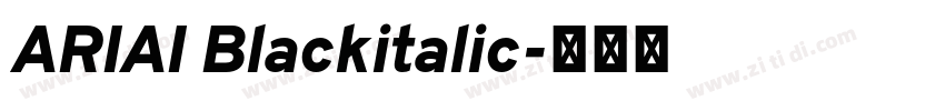 ARIAI Blackitalic字体转换